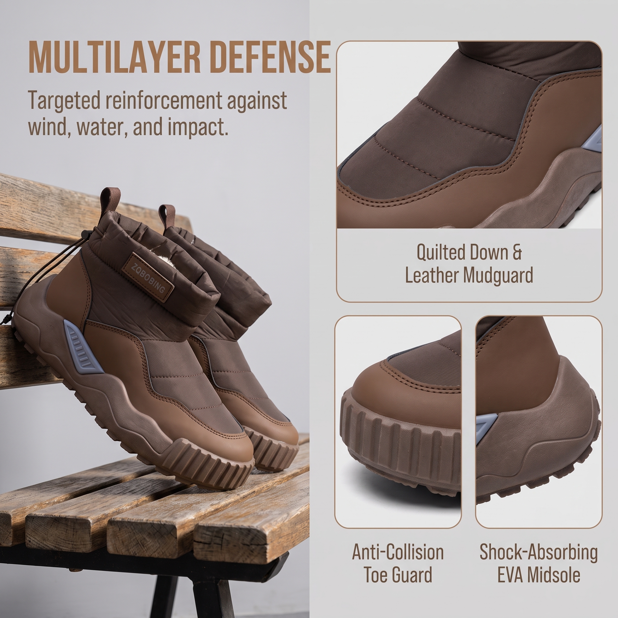 ⏰Last Day! 45% OFF  🔥MANTRAFF®Men's Drawstring Winter Snow Boots