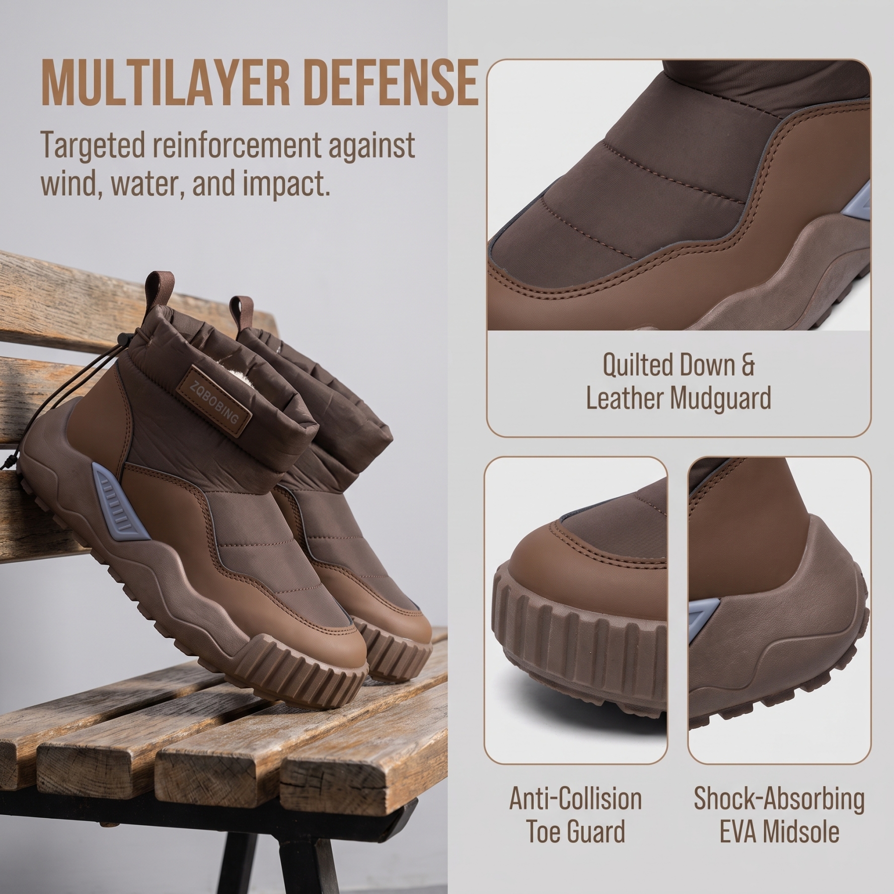 ⏰Last Day! 45% OFF  🔥MANTRAFF®Men's Drawstring Winter Snow Boots
