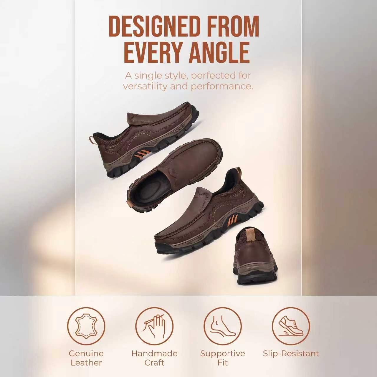 ⏰Last Day! 45% OFF 🔥MANTRAFF®Men's Handmade Genuine Leather Orthopedic Walking shoes