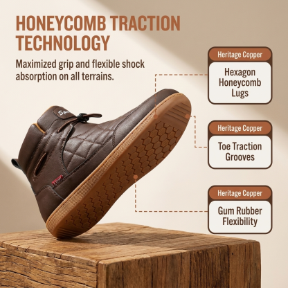 Mens handmade Cowhide Wide-toe Watreproof Orthopedic Walking Boots