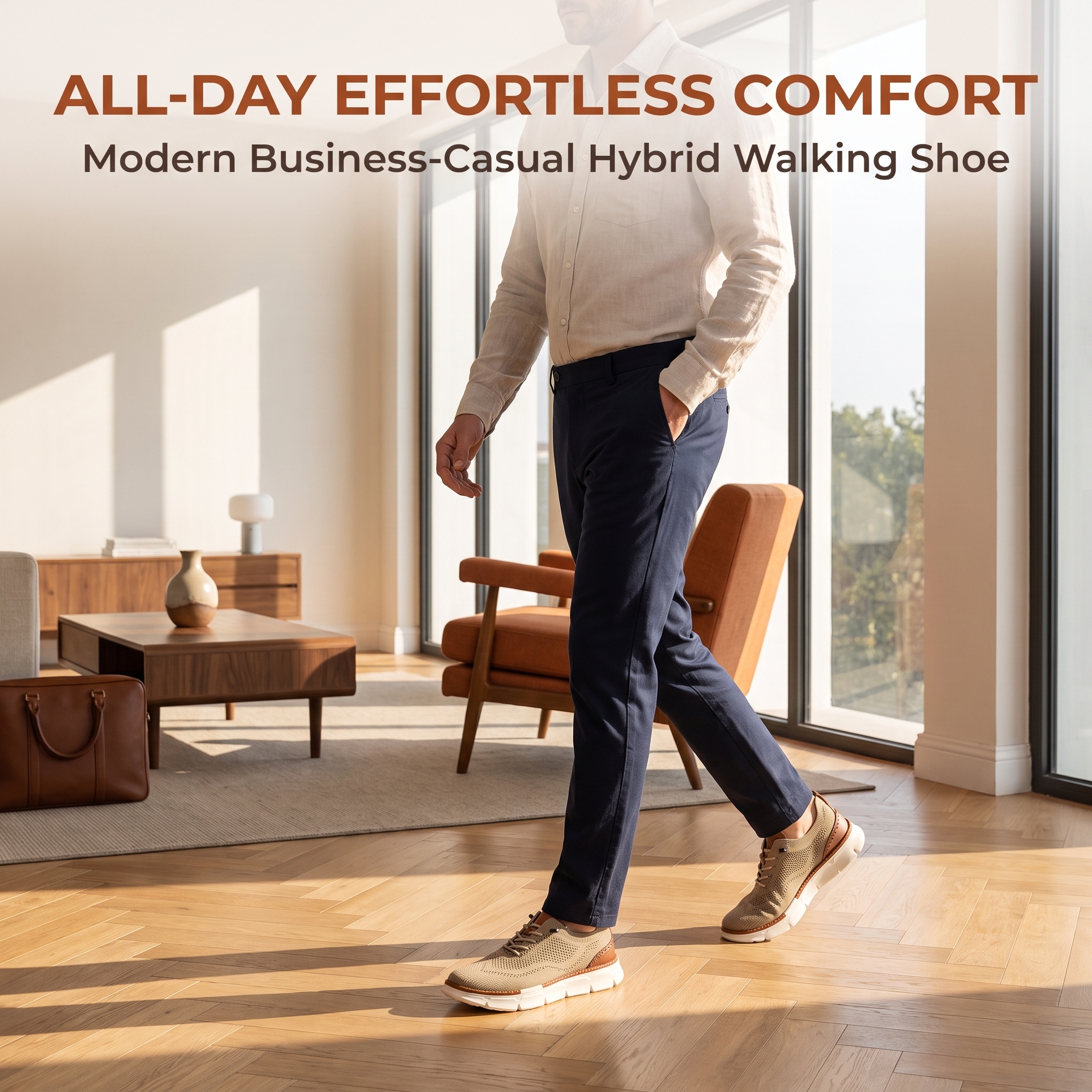 ⏰Last Day! 45% OFF  🔥MANTRAFF®Men's Breathable Knit Casual Dress Shoes Quick Lace-Up Lightweight Walking Shoes
