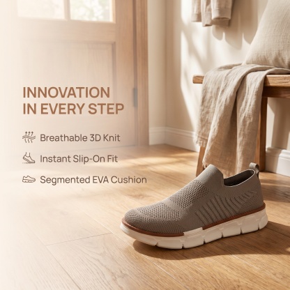 ⏰Last Day! 45% OFF  🔥MANTRAFF®Men's Knitted Slip-On Casual Walking Shoes