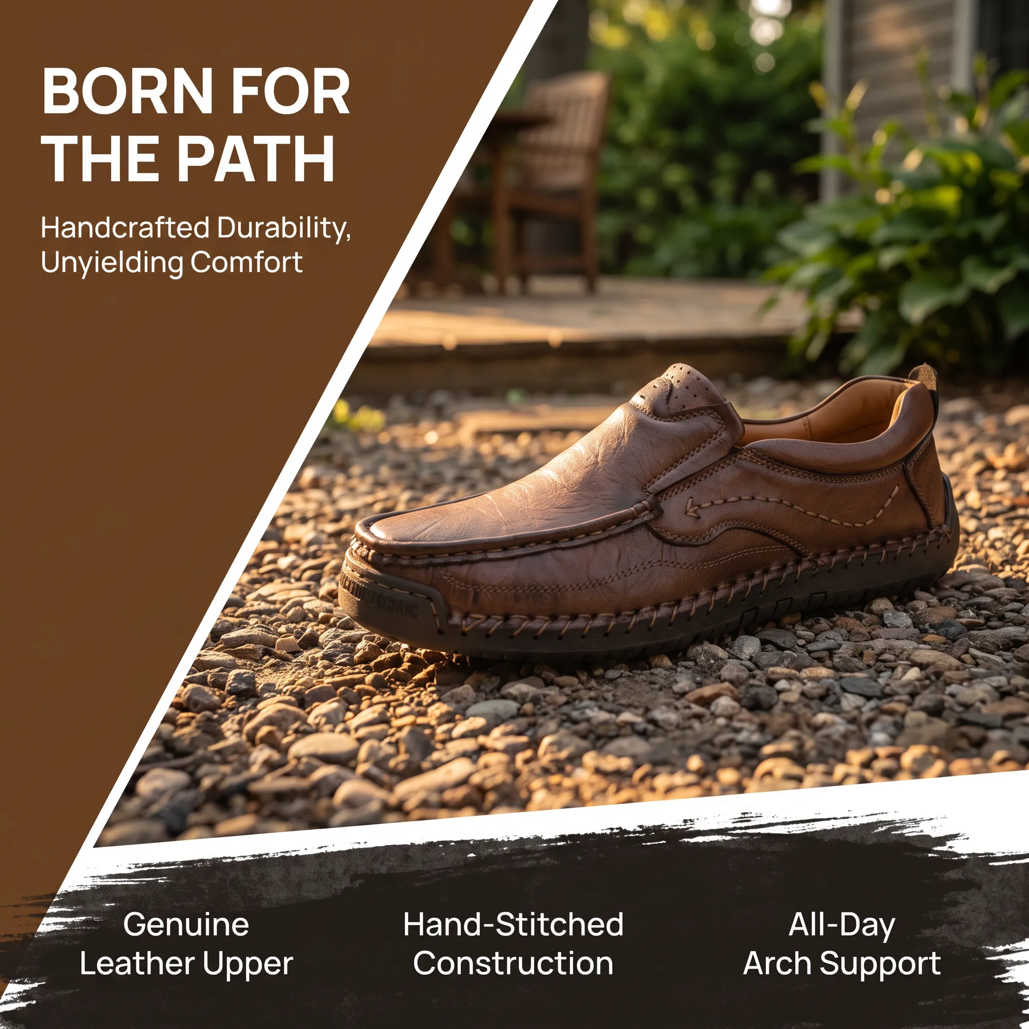 ⏰Last Day! 45% OFF  🔥GARB® Men’s Wrinkled Full Grain Leather Slip On Casual Shoes
