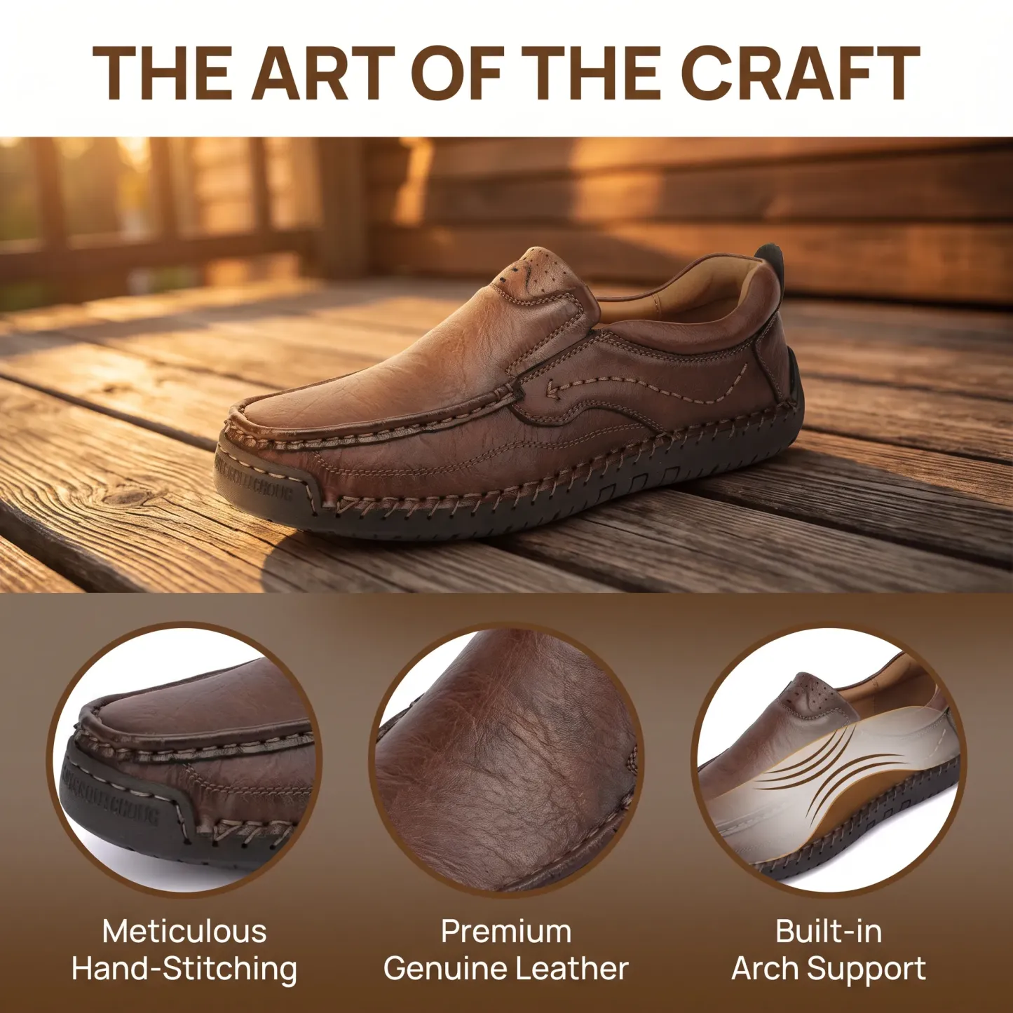 ⏰Last Day! 45% OFF  🔥GARB® Men’s Wrinkled Full Grain Leather Slip On Casual Shoes