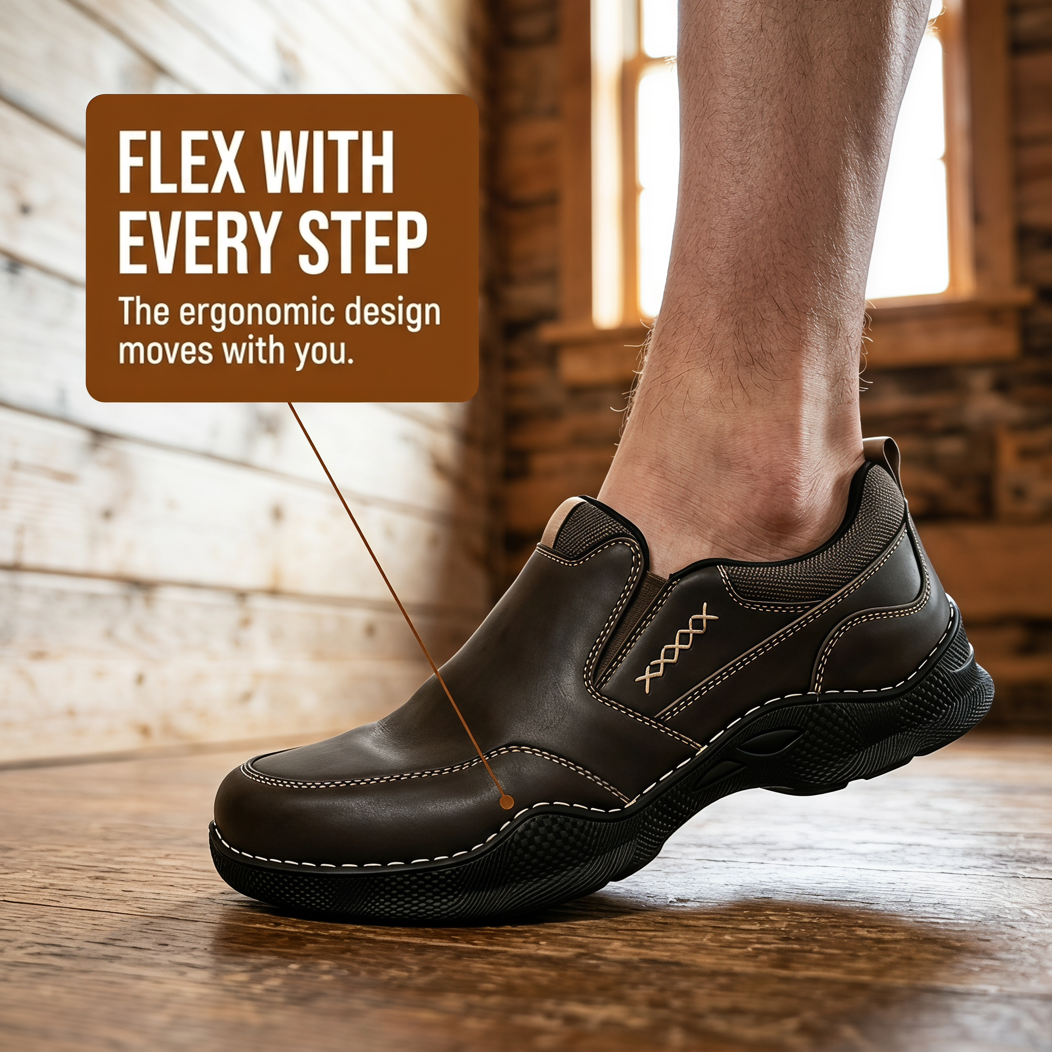 ⏰Last Day!45% OFF 🔥MANTRAFF®Men's Premium Leather Orthopedic Walking Shoes