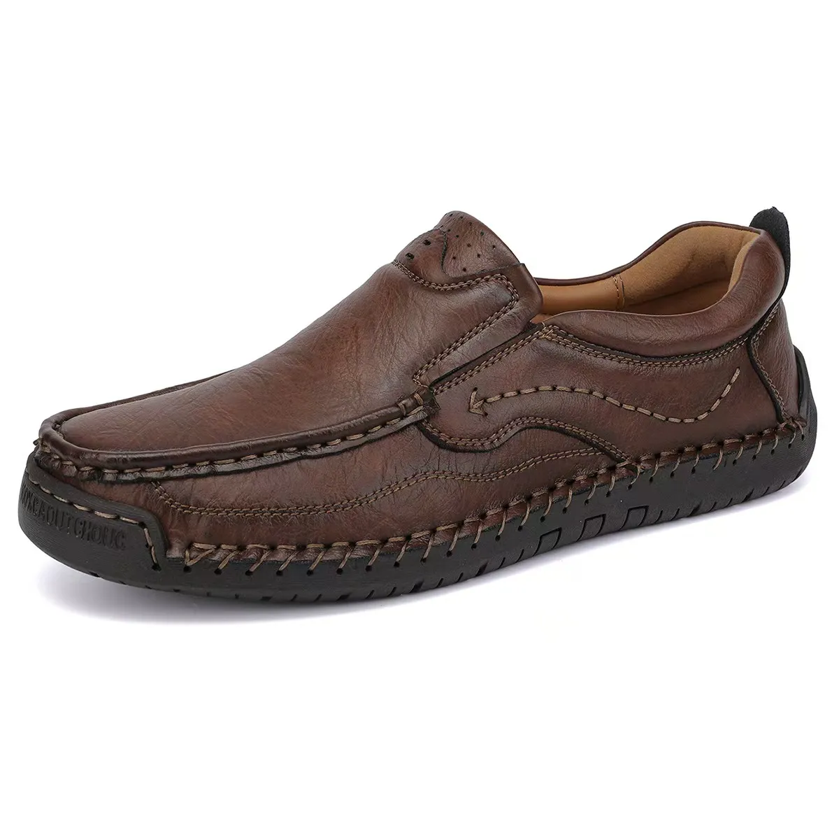 ⏰Last Day! 45% OFF  🔥GARB® Men’s Wrinkled Full Grain Leather Slip On Casual Shoes
