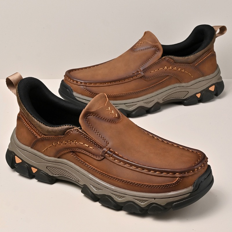 GARB Mens Handmade Cowhide Orthopedic Outdoor Loafers