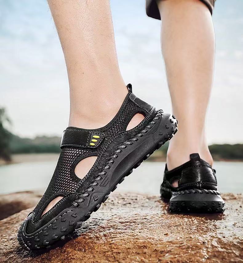 ⏰Last Day! 45% OFF 🔥MANTRAFF®Men's Handcrafted Genuine Leather Orthopedic 2 in 1 Sandals