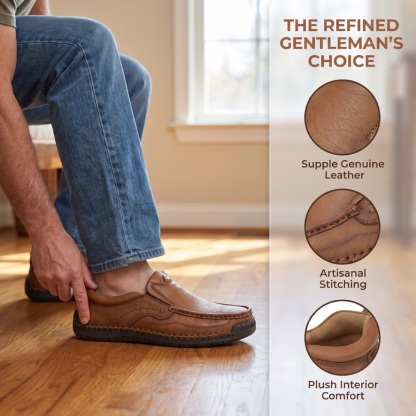⏰Last Day! 45% OFF  🔥MANTRAFF® Men’s Handmade Full Grain Leather Orthopedic Loafers