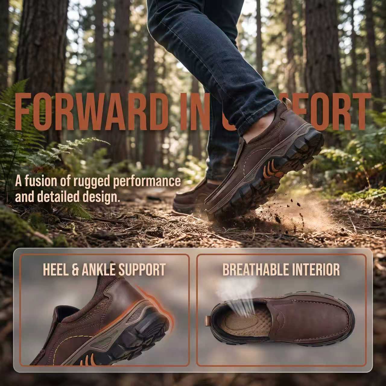 ⏰Last Day! 45% OFF 🔥MANTRAFF®Men's Handmade Genuine Leather Orthopedic Walking shoes