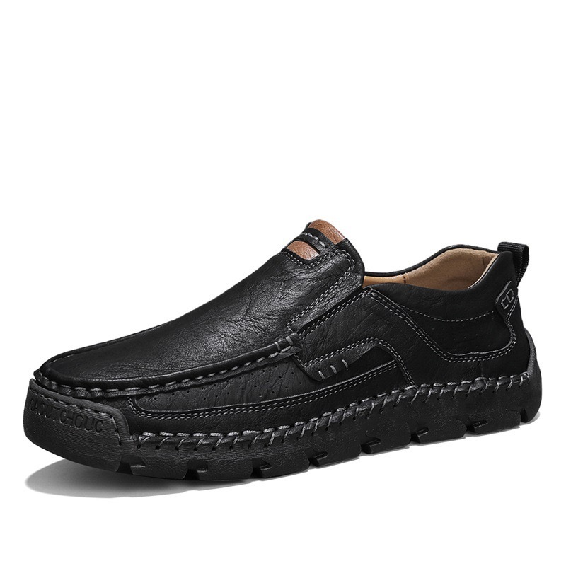 Mens Handcrafted Cowhide Orthopedic Loafers - Wide Toe Box