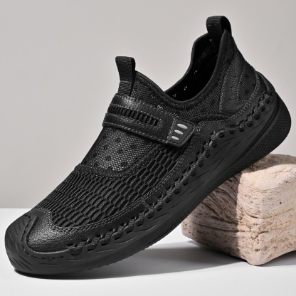 GARB Men's Handcrafted Genuine Leather Breathable Outdoor Sneakers