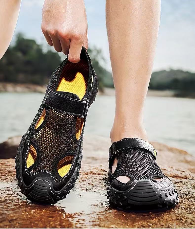 ⏰Last Day! 45% OFF 🔥MANTRAFF®Men's Handcrafted Genuine Leather Orthopedic 2 in 1 Sandals