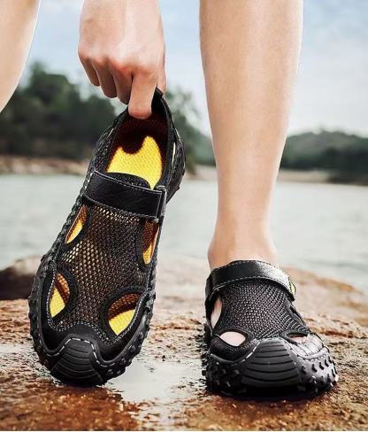 ⏰Last Day! 45% OFF 🔥MANTRAFF®Men's Handcrafted Genuine Leather Orthopedic 2 in 1 Sandals