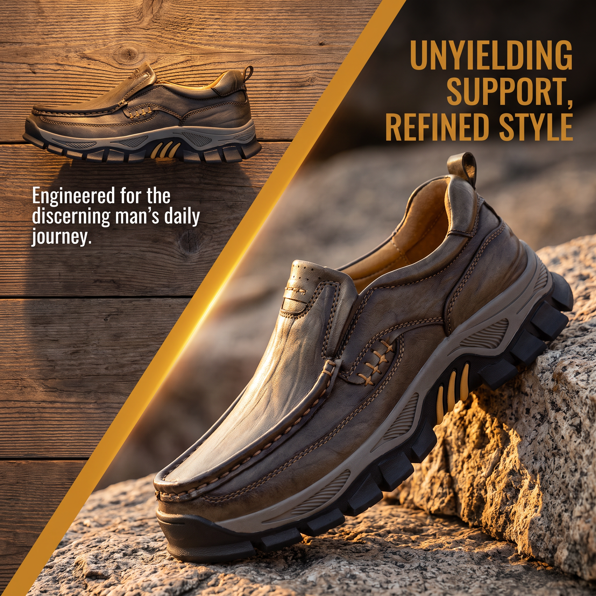 ⏰Last Day!45% OFF 🔥MANTRAFF®Men's Handmade Genuine Leather Orthopedic Walking Shoes