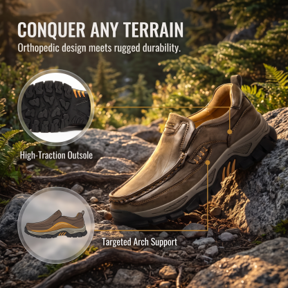 ⏰Last Day!45% OFF 🔥MANTRAFF®Men's Handmade Genuine Leather Orthopedic Walking Shoes