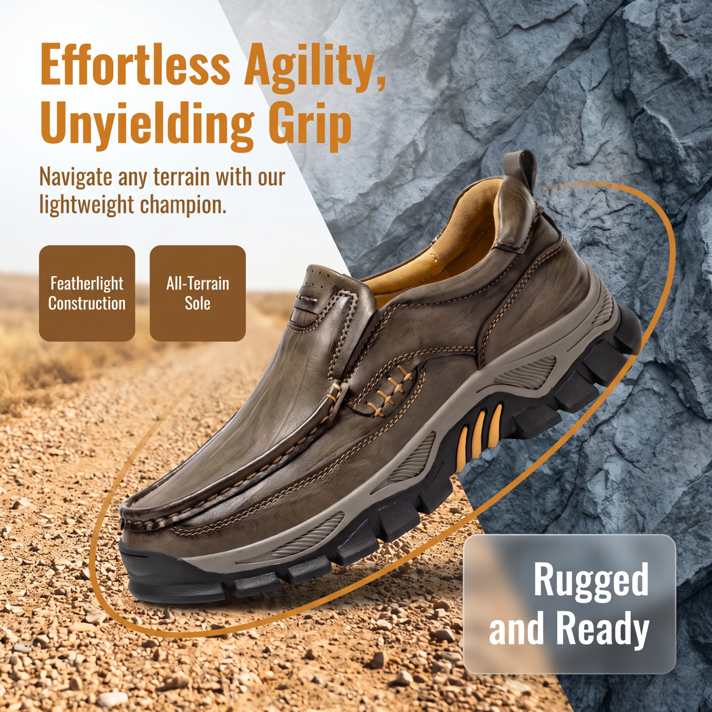 ⏰Last Day!45% OFF 🔥MANTRAFF®Men's Handmade Genuine Leather Orthopedic Walking Shoes