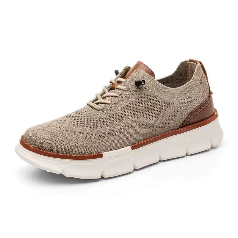 ⏰Last Day! 45% OFF 🔥MANTRAFF®Men's Breathable Knit Casual Dress Shoes Quick Lace-Up Lightweight Walking Shoes