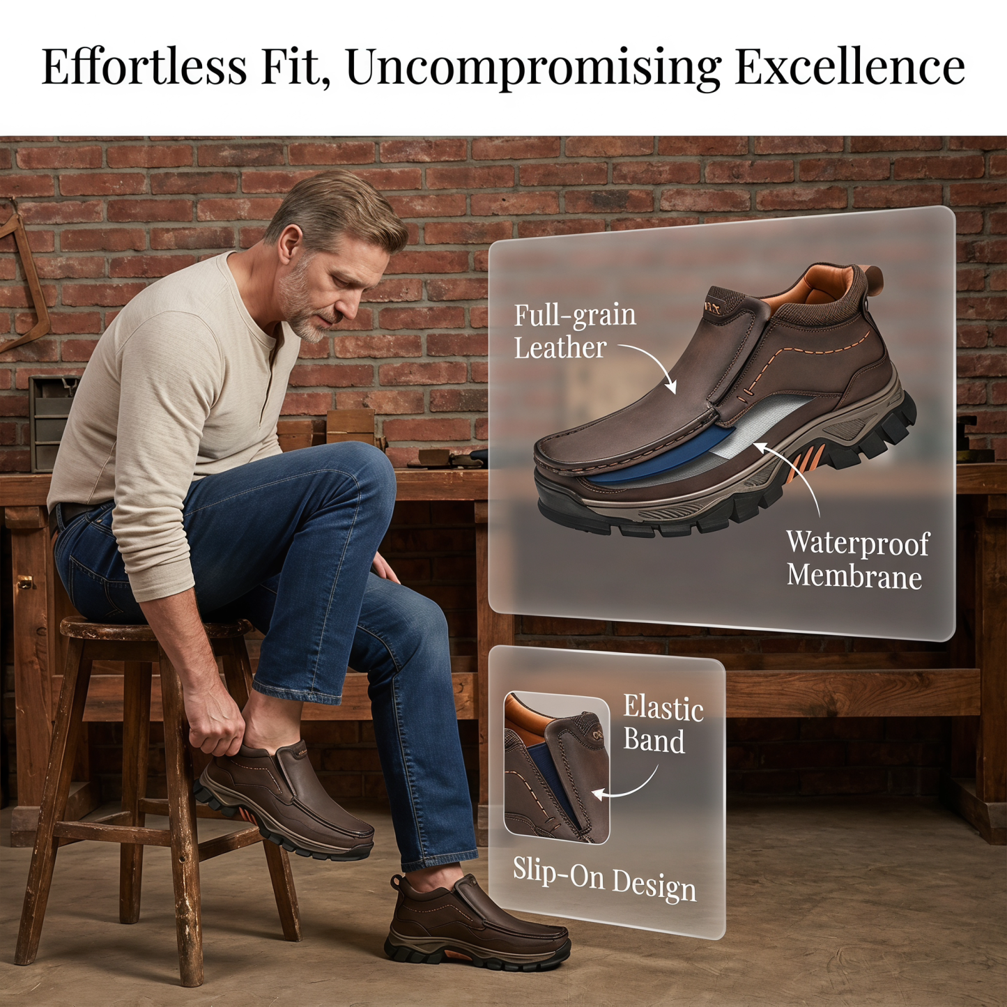 ⏰Last Day!45% OFF 🔥 MANTRAFF®Men's Handmade Genuine Leather Orthopedic Comfortable Walking Boots