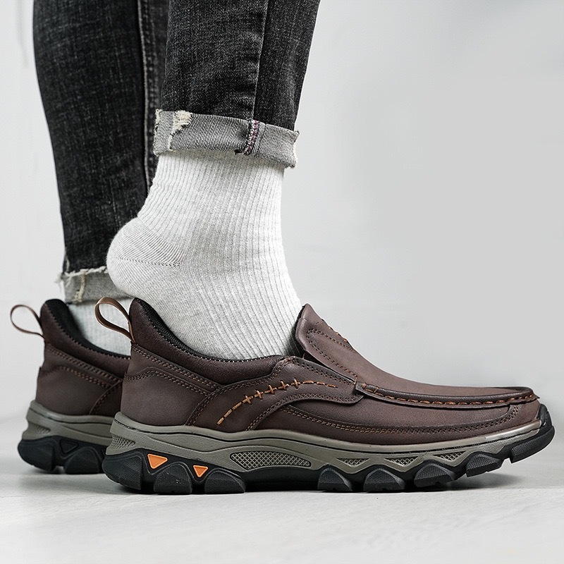 GARB Mens Handmade Cowhide Orthopedic Outdoor Loafers