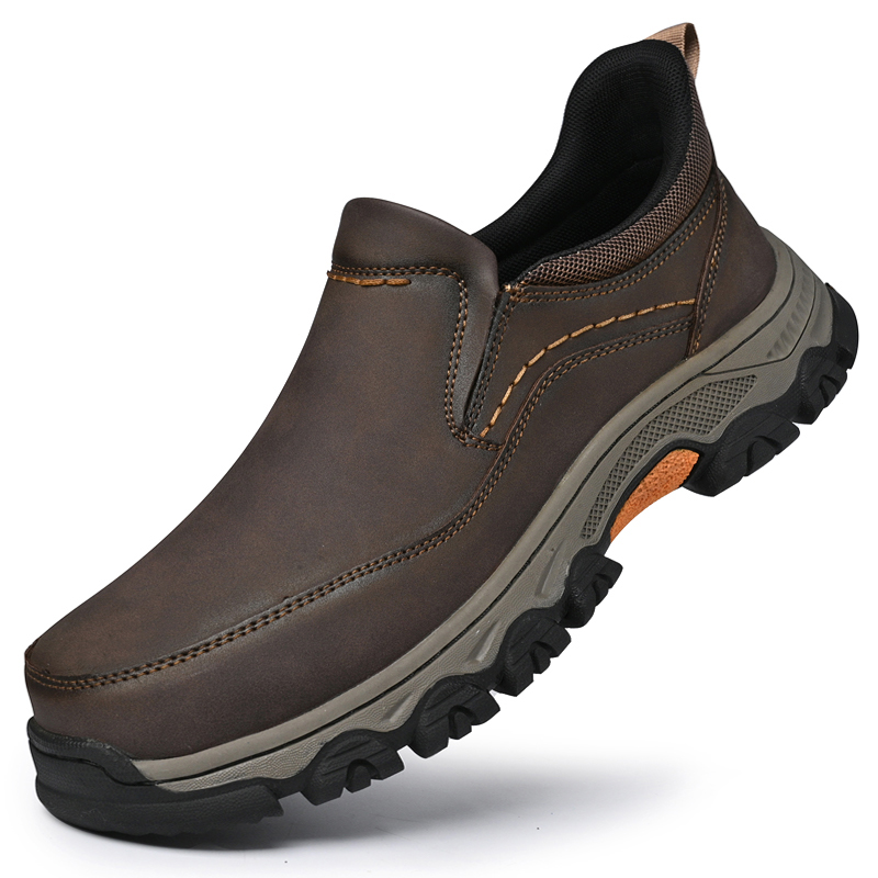 mantraff mens genuine leather orthopedic walking shoes