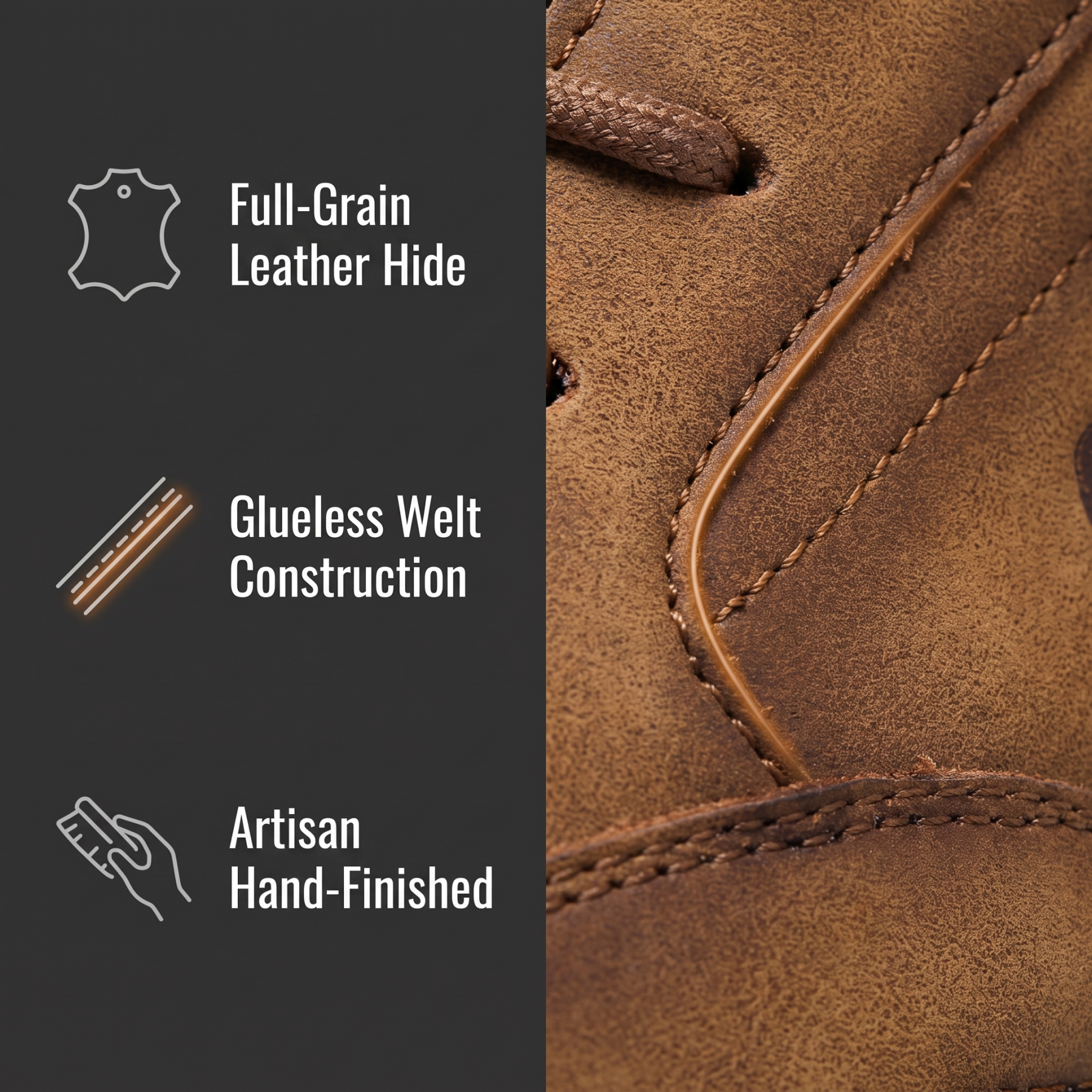 ⏰Last Day! 45% OFF  🔥MANTRAFF®Men's Handmade Genuine Leather Outdoor Waterproof Walking Shoes
