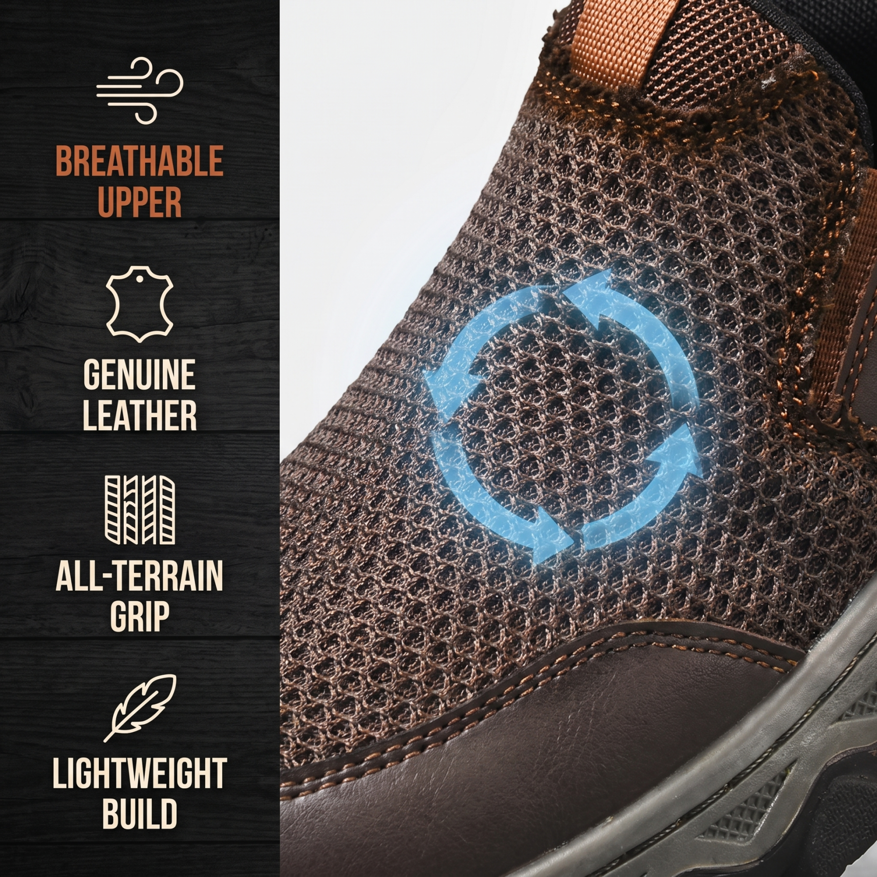 ⏰Last Day! 45% OFF  🔥MANTRAFF®Men's Handmade Genuine Leather Outdoor Breathable Walking Shoes