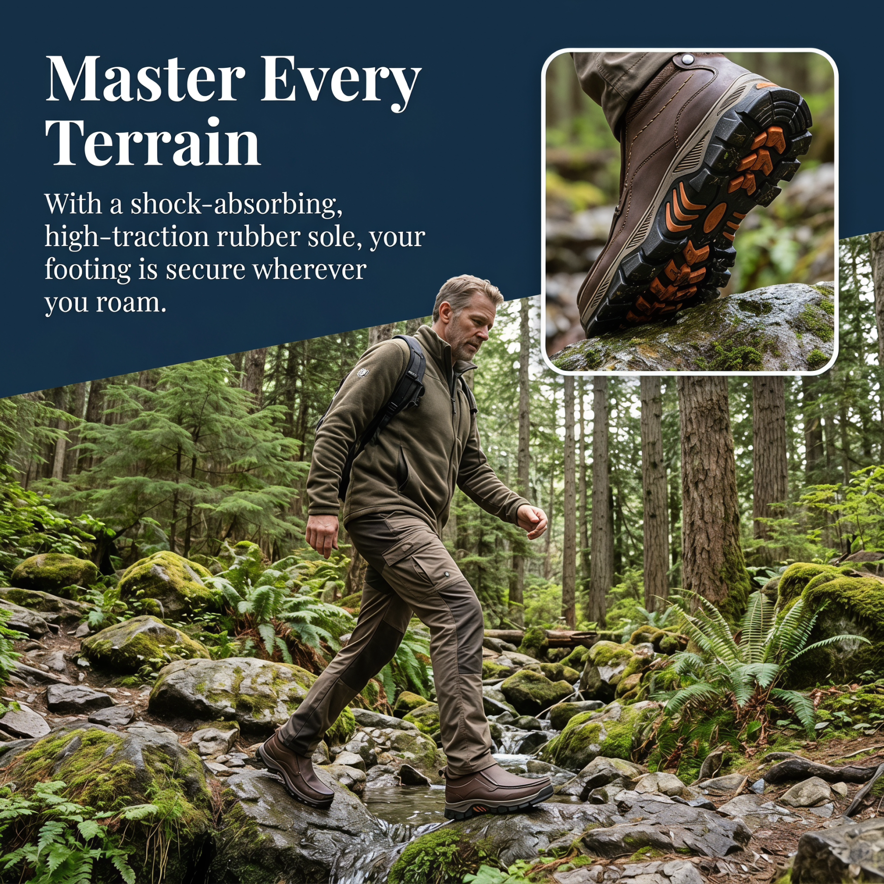 ⏰Last Day!45% OFF 🔥 MANTRAFF®Men's Handmade Genuine Leather Orthopedic Comfortable Walking Boots