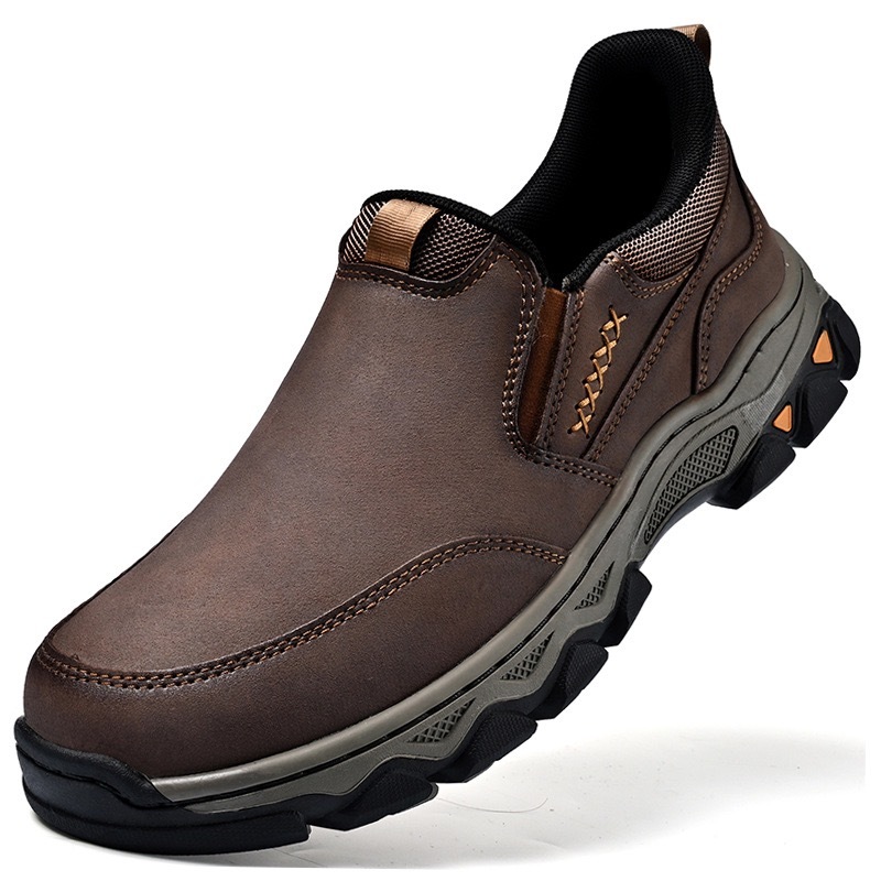 GARB mens Genuine Leather Outdoor Orthopedic Loafers