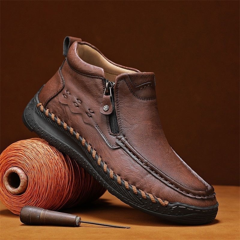 mens handmade genuine leather orthopedic boots