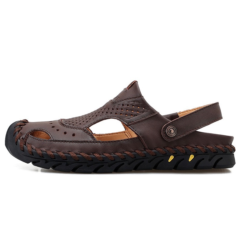Mens Handcrated 2 in 1 Orthopedic Sandals -Wide Toe Box