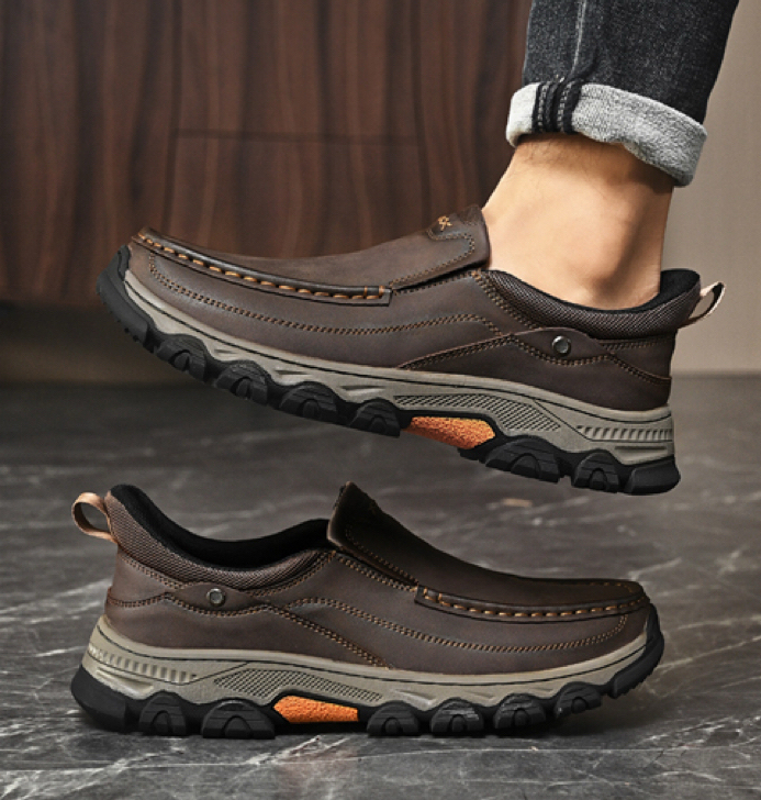 MANTRAFF®Men's Handmade Genuine Leather Orthopedic Walking Shoes