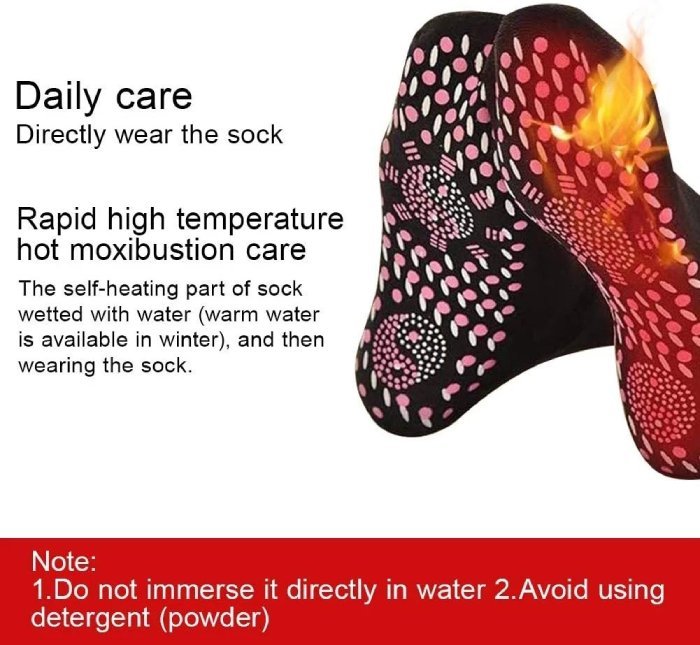GARB® Unisex Heated Socks Anti-slip Warm Massaging Stockings