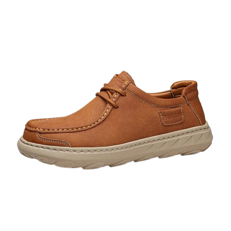 Men‘s handmade genuine leather orthopedic casual shoes