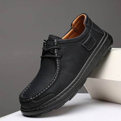 mens handmade genuine leather orthopedic casual shoes