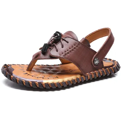  🔥 MANTRAFF®Premium Genuine Leather Men’s Flip Sandals