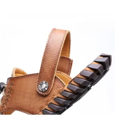  🔥 MANTRAFF®Premium Genuine Leather Men’s Flip Sandals