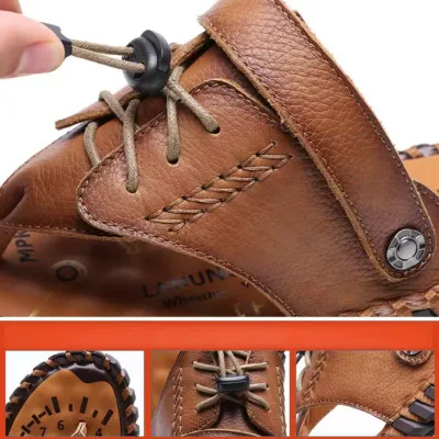  🔥 MANTRAFF®Premium Genuine Leather Men’s Flip Sandals