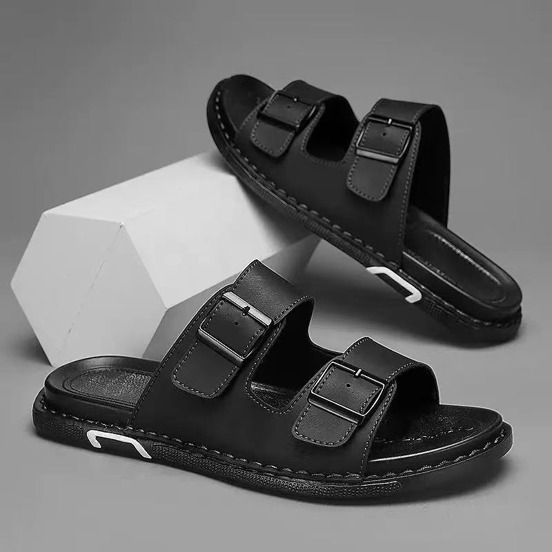 ⏰Last Day! 45% OFF  🔥MANTRAFF®Men's Handmade Genuine Leather Breathable Orthopedic Slip-on Sandals