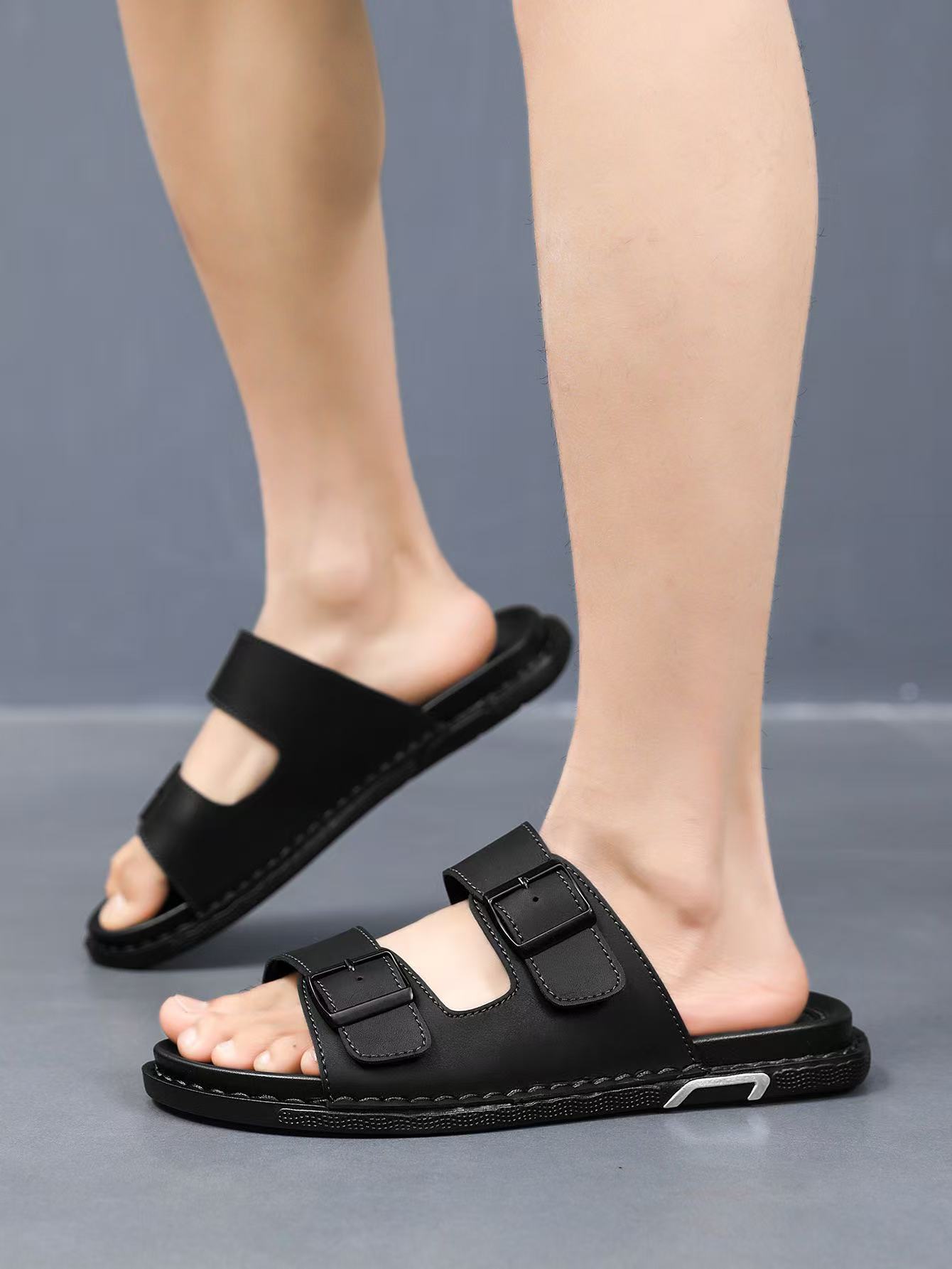 ⏰Last Day! 45% OFF  🔥MANTRAFF®Men's Handmade Genuine Leather Breathable Orthopedic Slip-on Sandals