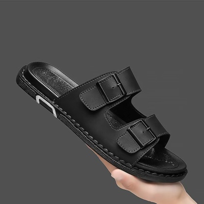 ⏰Last Day! 45% OFF  🔥MANTRAFF®Men's Handmade Genuine Leather Breathable Orthopedic Slip-on Sandals
