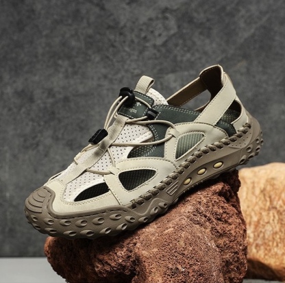 ⏰Last Day! 45% OFF  🔥MANTRAFF®Men's Handmade Genuine Leather Breathable Orthopedic Slip-on Sandals