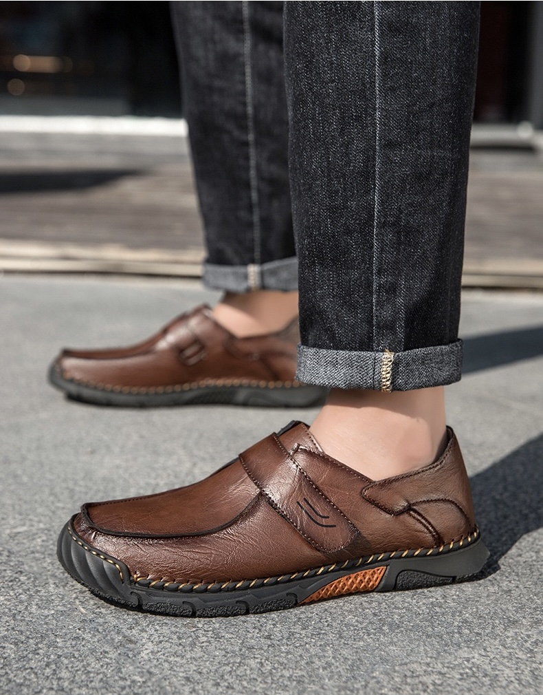 ⏰Last Day! 45% OFF  🔥MANTRAFF®Men's Genuine Leather Walking Shoes with Arch Support & Wide Toe Box