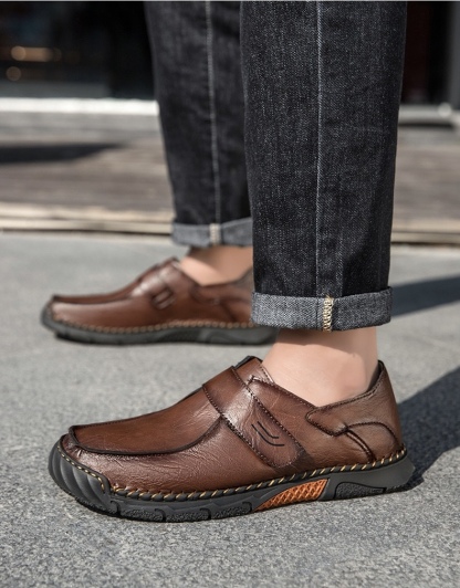 ⏰Last Day! 45% OFF  🔥MANTRAFF®Men's Genuine Leather Walking Shoes with Arch Support & Wide Toe Box