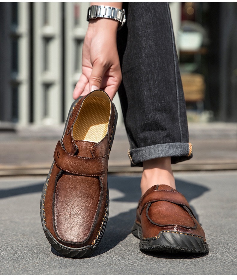 ⏰Last Day! 45% OFF  🔥MANTRAFF®Men's Genuine Leather Walking Shoes with Arch Support & Wide Toe Box