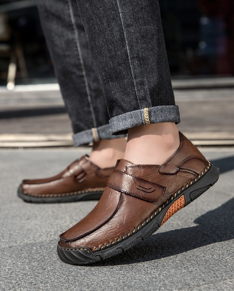 ⏰Last Day! 45% OFF  🔥MANTRAFF®Men's Genuine Leather Walking Shoes with Arch Support & Wide Toe Box