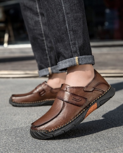 ⏰Last Day! 45% OFF  🔥MANTRAFF®Men's Genuine Leather Walking Shoes with Arch Support & Wide Toe Box