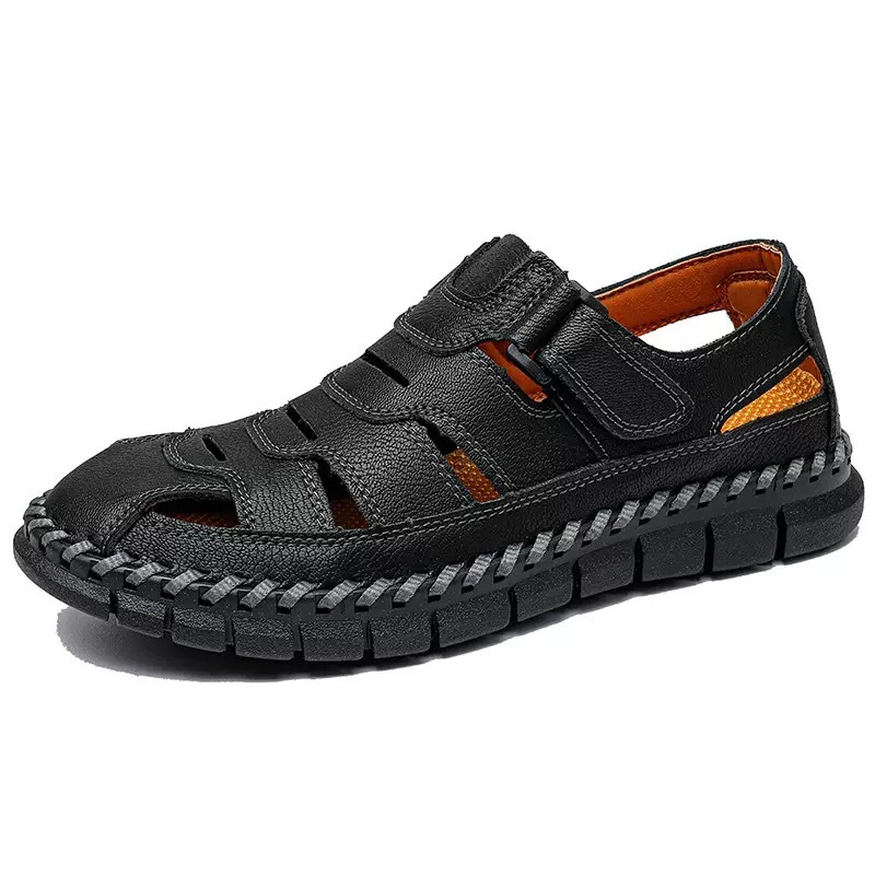 ⏰Last Day! 45% OFF 🔥MANTRAFF®Men's Handmade Genuine Leather Breathable Orthopedic Slip-on Sandals