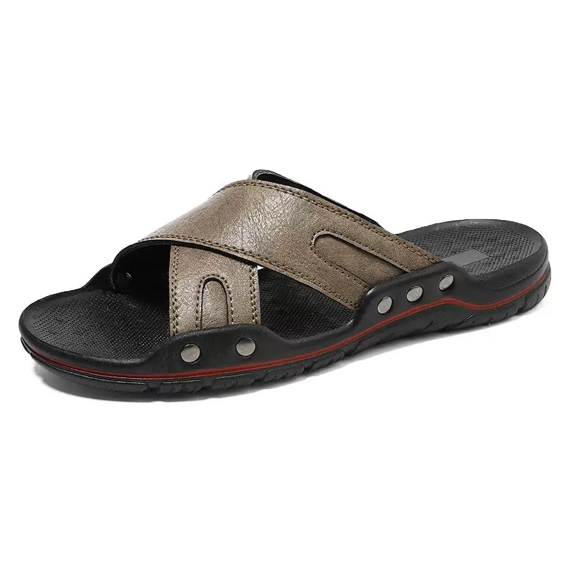 ⏰Last Day! 45% OFF  🔥MANTRAFF®Men's Handmade Genuine Leather Breathable Orthopedic Slip-on Sandals
