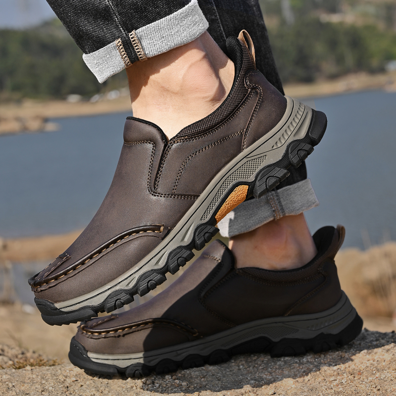 ⏰Last Day! 45% OFF  🔥MANTRAFF®Men's Genuine Leather Walking Shoes with Arch Support & Wide Toe Box